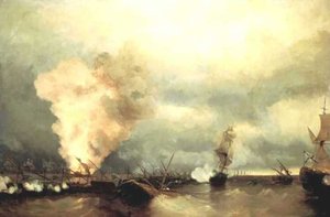 Sea Battle Near Vyborg — Ivan Konstantinovich Aivazovsky