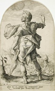 Print Of Samson With The Jawbone — Jacob Matham