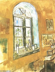 Fenêtre De Vincent À L'asile — Vincent Willem Van Gogh, Post-impressionismus