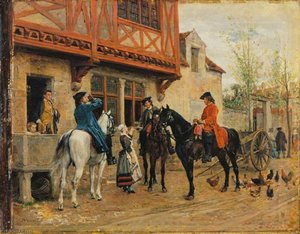 Halt At An Inn — Jean-louis Ernest Meissonier