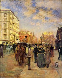 Fifth Avenue At Madison Square — Theodore Robinson, American Impressionism