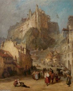 Edinburgh Castle From The Grass Market — George Jones