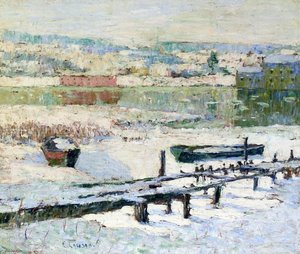 River In Winter — Ernest Lawson