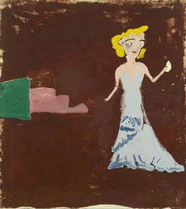 Girl On Liner — Rose Wylie