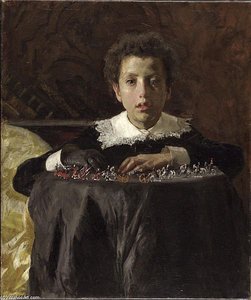 Boy With Toy Soldiers