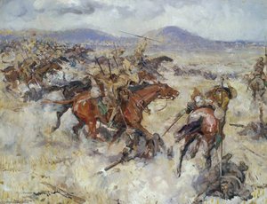 Charge Of The Second Lancers At El Afuli In The Valley Of Armageddon, 20 September 1918 — Thomas Cantrell Dugdale