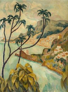 Roquebrune And Monte Carlo From Palm Beach — Roger Eliot Fry