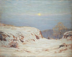 Early Moon Rise — Leonard Ochtman (1854-1934)