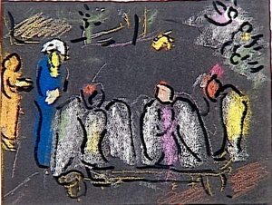 Abraham Und Drei Engel — Marc Chagall