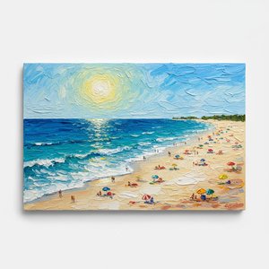 Luminous Shoreline: A Radiant Impression Of Sunlit Waves And Summer Serenity — Christian Noiret