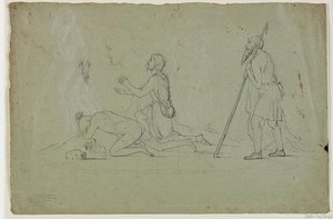 Composition Study Of Three Shepherds — Thomas Cole