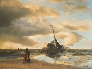 The Return Of The Shrimp Fishermen — Andreas Achenbach