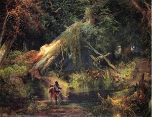 Slave Hunt, Dismal Swamp, Virginia — Thomas Moran, American Landscape