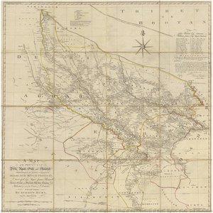 Title (original): A Map Of The Provinces Of Delhi, Agrah, Oude, And Ellahabad, Comprehending The Countries Lying Between Delhi, And The Bengal-provinces, Surveyed By Major James Rennell, Surveyor General To The Honorable East-india Company, And Publi.... — Major James Rennell, Frs, Frse, Frgs, Romantic Realism
