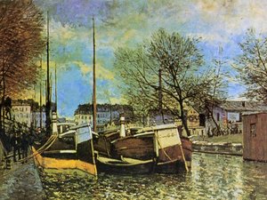 Barges On The Saint Martin Canal — Alfred Sisley