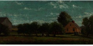Yellow House In A Country Landscape — Willard Leroy Metcalf
