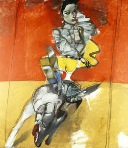 Woman With A Dog — Dimitris Mytaras, Expressionism