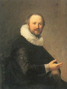 Porträt Eines Sitzenden Mannes — Rembrandt Van Rijn