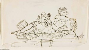 (reclining Female Nude With Child) — Paul Manship