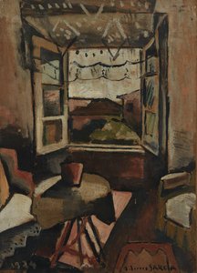 Interior With An Open Window — Хоакин Торрес Гарсиа