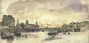 View Of Paris, Docks — Johan Barthold Jongkind