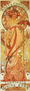 Moet And Chandon White Star — Alphonse Maria Mucha, Art Nouveau