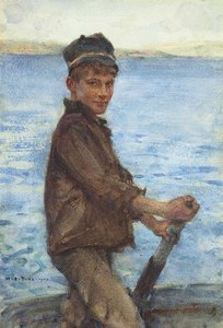 Steering The Punt — Henry Scott Tuke