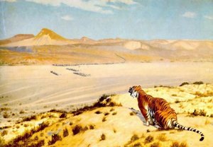 Tiger On The Watch 1 — Jean-léon Gérôme, Orientalism