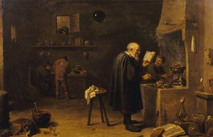The Alchemist In His Laboratory — David Teniers Ii Le Jeune