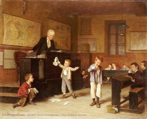 The School Room — Andre Henri Dargelas