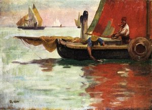 The Red Sail — Frank Duveneck