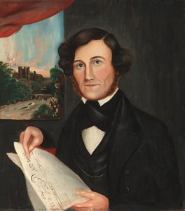 Mann Namens Hubbard Liest 'boston Atlas' — Winslow Homer