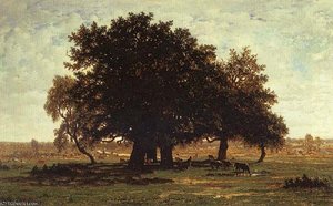 Oak Trees Near Apremont — Théodore Roussel