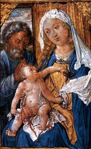 Gouache On Parchment Holy Family, Leipzig — Albrecht Dürer, Northern Renaissance