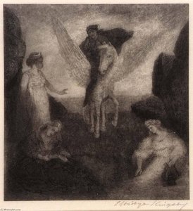 The Poet On Pegasus Entering The Realm Of The Muses — Elbridge Kingsley