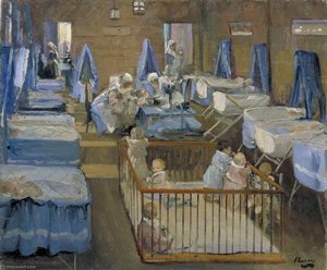 Lady Henry's Crèche, Woolwich — Sir John Lavery, Edwardian Portraiture Tradition