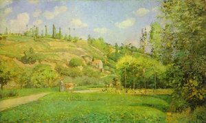 A Cowherd At Pontoise — Camille Pissarro, Impressionism