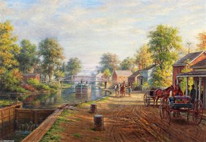 Scene Along Delaware And Hudson Canal — Edward Lamson Henry