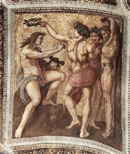 Apollo And Marsyas (ceiling Panel) — Raphael, High Renaissance