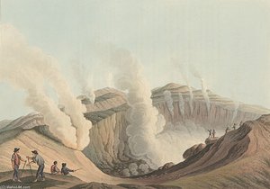 Crater In The Island Of Volcano — Luigi Mayer
