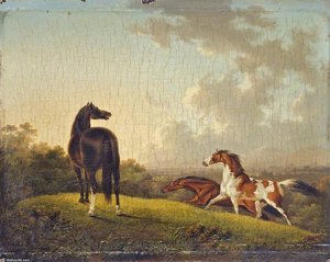 Frightened Horses In A Landscape — Sawrey Gilpin