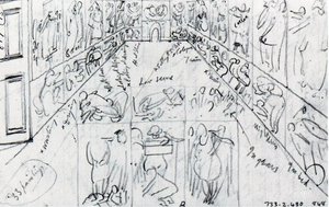 Study For The Projected ''hilda Chapel'' In The Church House — Sir Stanley Spencer
