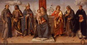 Virgin And Child With Saints — Marko Palmečano