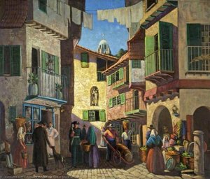 A Street Scene In Spain — Bernard Ninnes