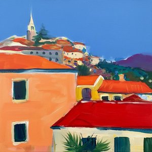 Aufsteigende Terrakotta-Horizonte: Eine monumentale Studie von mediterranem Licht und Form