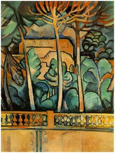 Terrace Of Hotel Mistral — Жорж Брак, Cubist Style