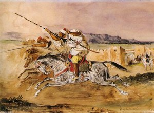 Arabische Fantasie — Eugène Delacroix
