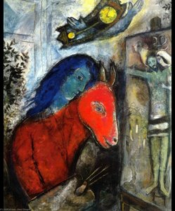 Selbstporträt Mit Einer Uhr Vor Der Kreuzigung — Marc Chagall