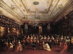 Ladies Concert At The Philharmonic Hall — Francesco Lazzaro Guardi, Rococo