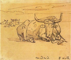 Four Bulls — Ferdinand Hodler, Art Nouveau